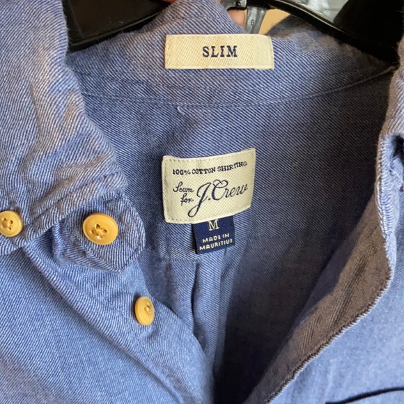 J. Crew Heathered Blue Slim Fit Dress Shirt - Picture 2 of 3